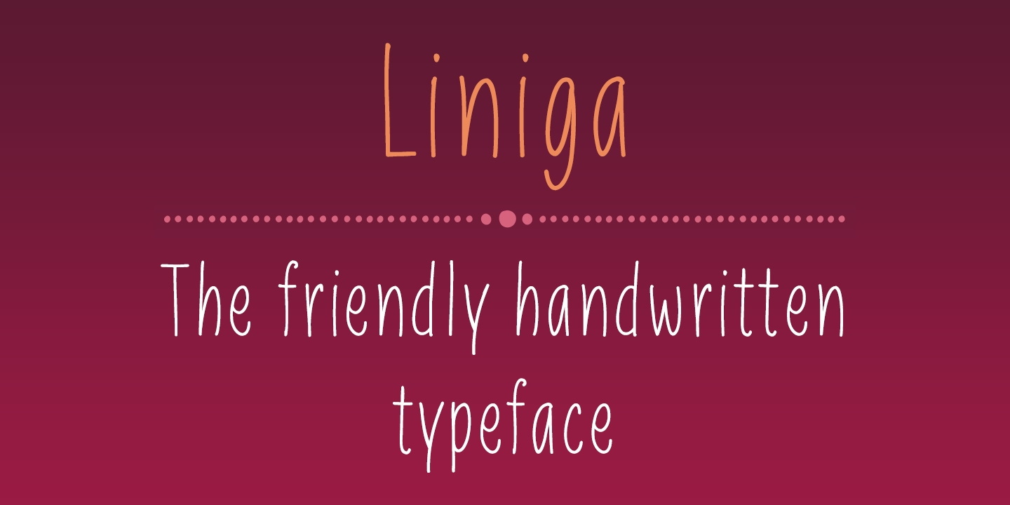 Beispiel einer Liniga-Schriftart